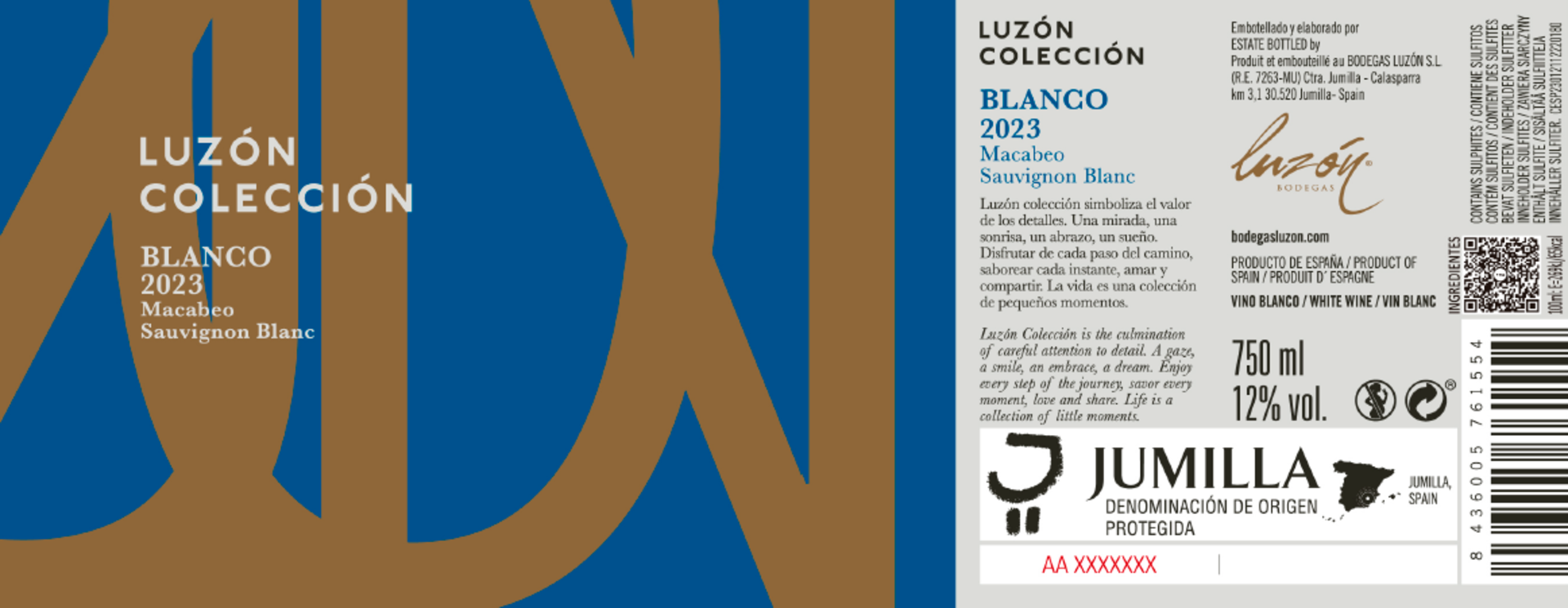 DOP Jumilla Colección Blanco Rückenetikett