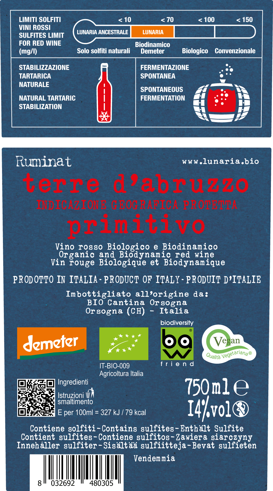 Lunaria - Ruminat Primitivo Terre di Chieti IGP