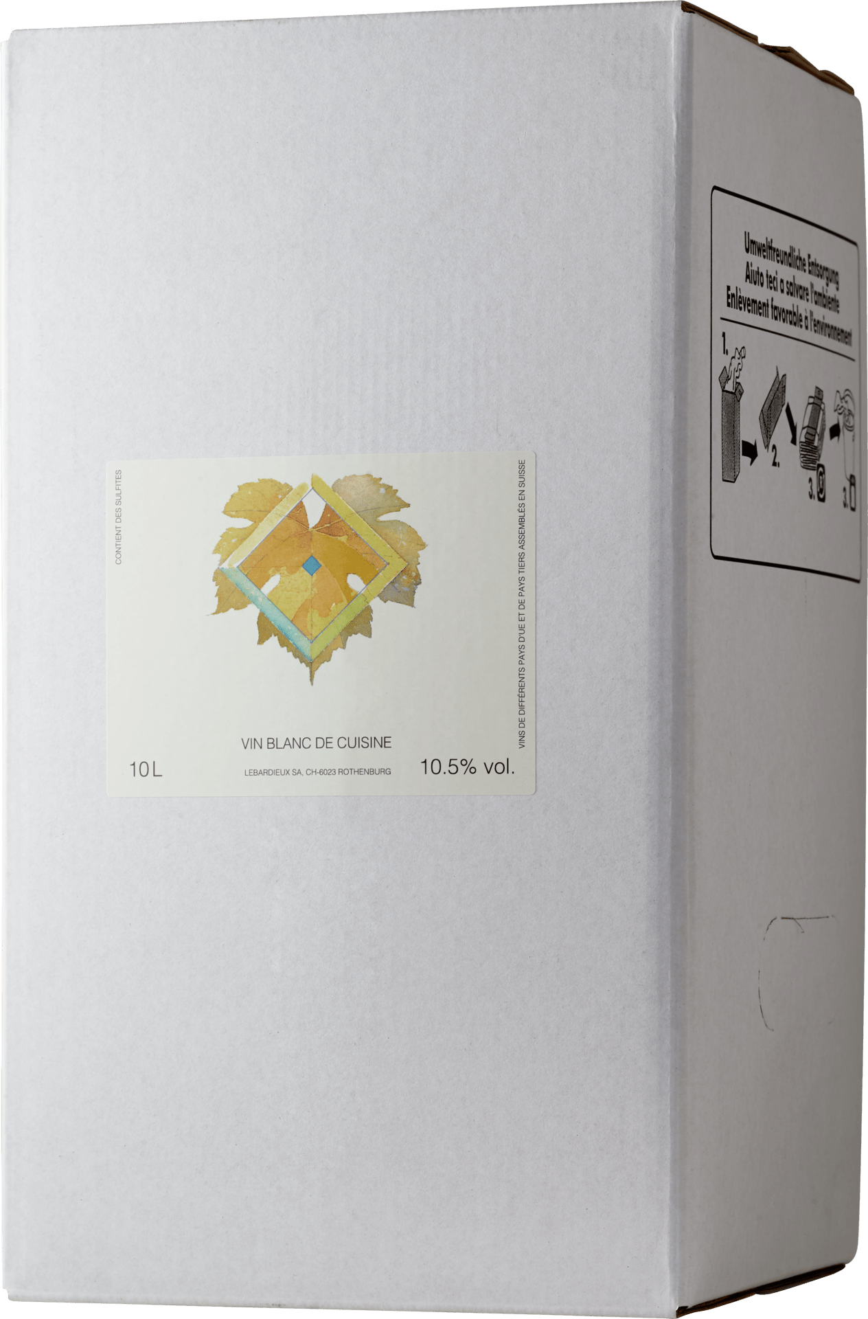 Vin blanc de Cuisine de différents pays dUE-/tier