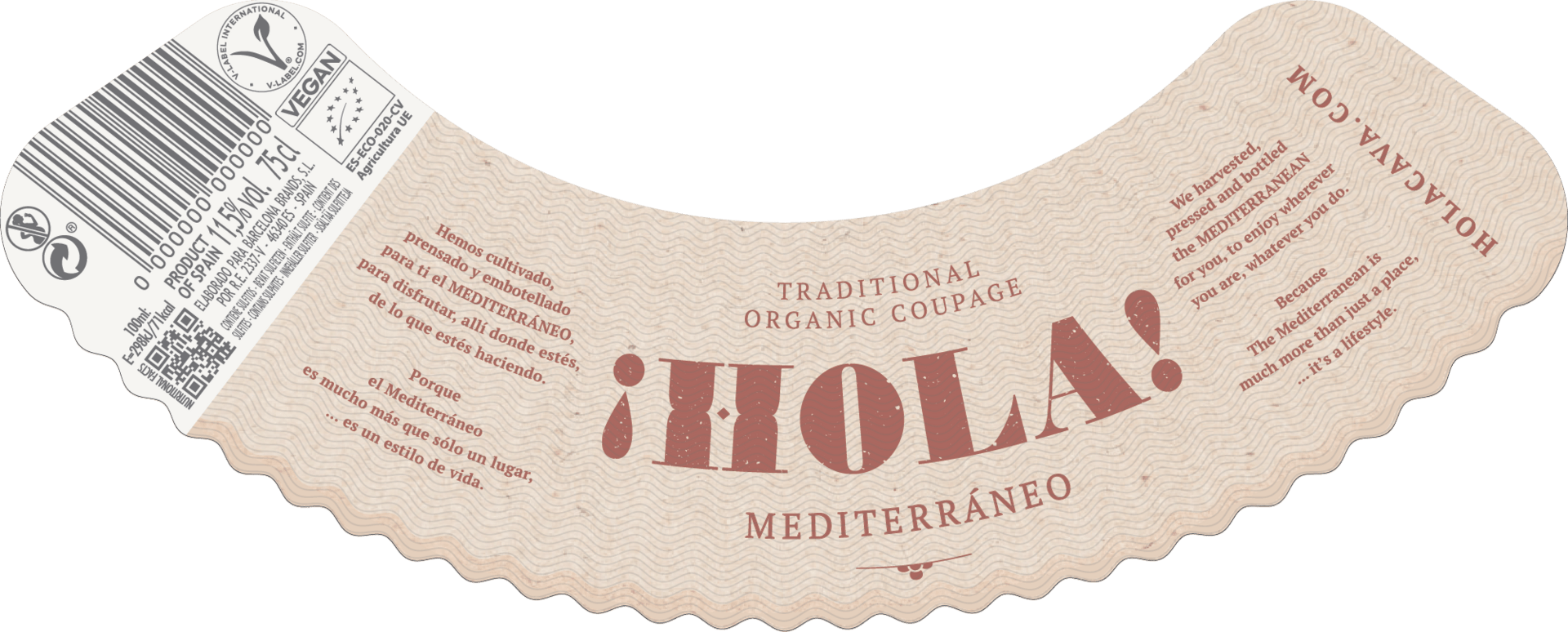 HOLA MEDITERRÁNEO BRUT ROSÉ   Bio Vegan