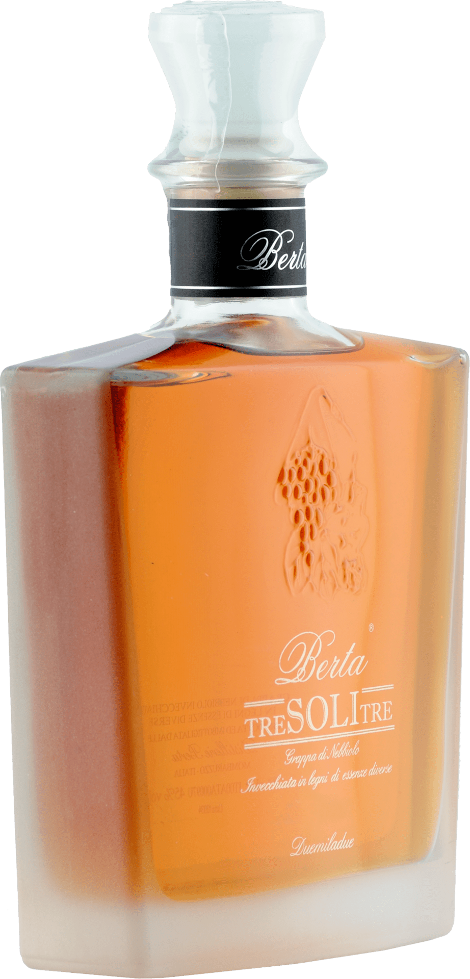 Grappa Nebbiolo da Barolo TRE SOLI TRE Holzkiste