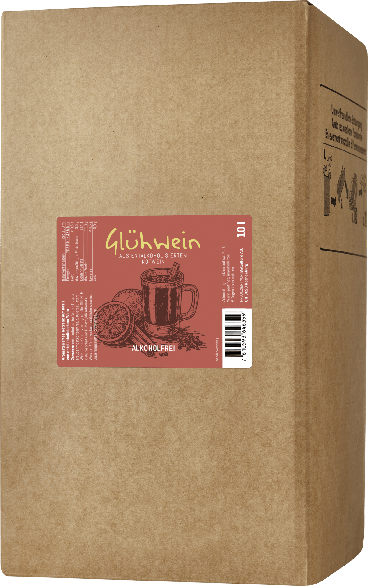 Glühwein aus entalkoholisiertem Rotwein 