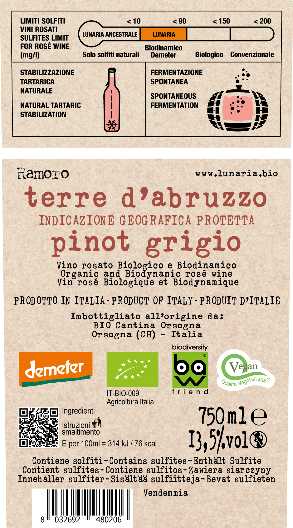 Lunaria - Ramoro Pinot Grigio Terre di Chieti IGP