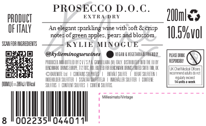 Kylie Minogue Prosecco DOC 