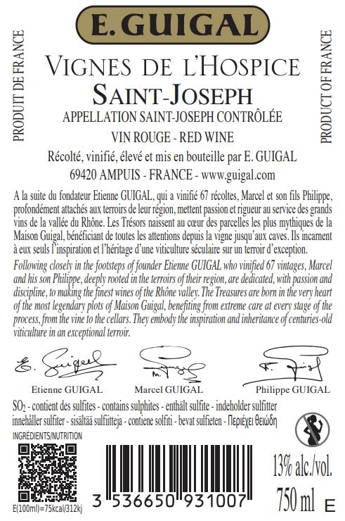 Saint-Joseph AC Vignes de l'Hospice