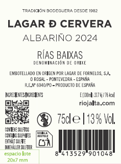 Albariño Rias Baixas D.O. Lagar de Cervera