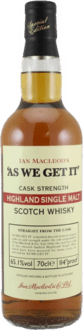 AS WE GET IT Islay Single Malt  70cl