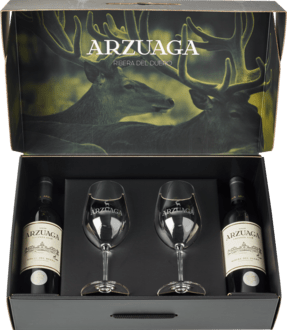 Ribera del Duero D.O. Premium Crianza und Gläser  200cl